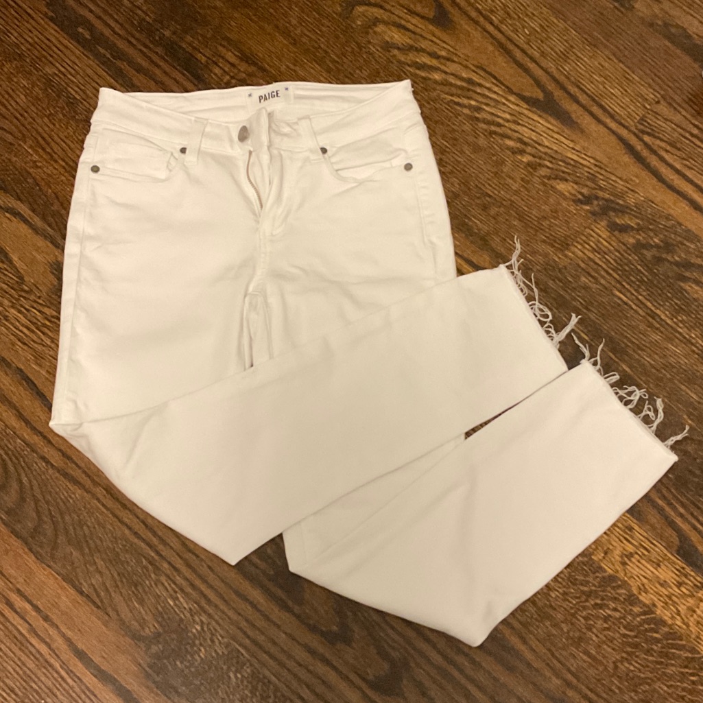 Paige White Ankle & Cropped Women's Jeans